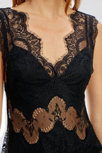 Load image into Gallery viewer, Third Form Visions Lace Dress in Ebony