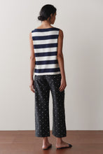 Load image into Gallery viewer, Donni Silk Taffeta Cargo Pant in Jet Polka Dot