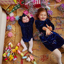 Load image into Gallery viewer, Magnetic Me Blue Star Velour Romper

