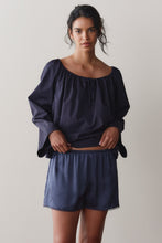 Load image into Gallery viewer, Donni Silk Lace Tap Short in Navy
