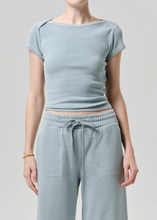 Load image into Gallery viewer, COH Baby Waffle Tee in Sea Glass
