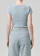 Load image into Gallery viewer, COH Baby Waffle Tee in Sea Glass
