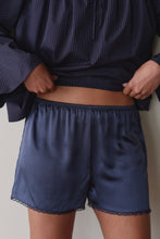 Load image into Gallery viewer, Donni Silk Lace Tap Short in Navy
